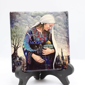 Palästina Tisch Dekoration Kunst - Büro Deko -Kunst & Sammlerstücke - Palästina Karte - Palästina - Handmalerei - Palästinensische Zeichnung klein