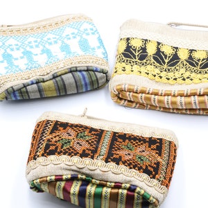 Bolso bordado palestino, Palestina bordada, Tatreez, Carteras, Clips de dinero, Hecho a mano, Bordado, Mujeres palestinas, Bolsos