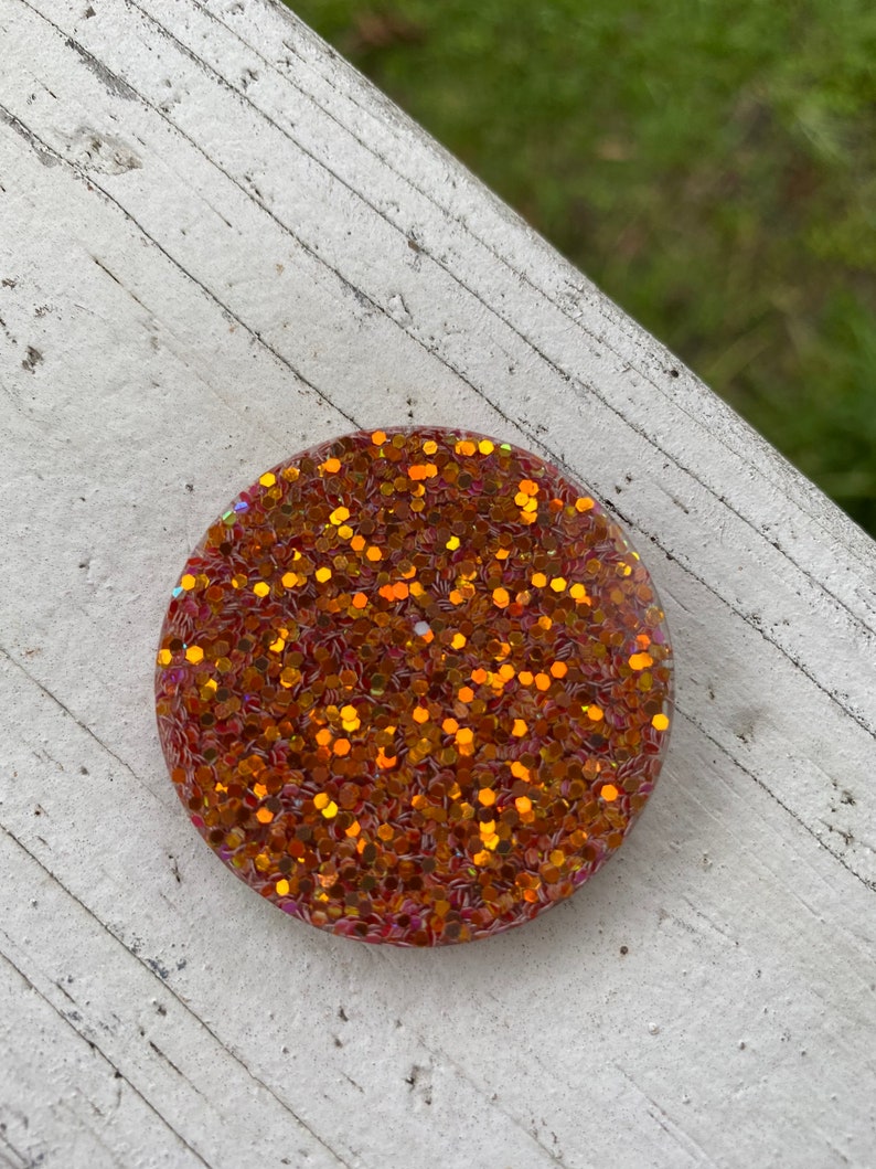 Winnie Yellow Glitter Resin Pet Collar Tag Resin Dog Tag image 3