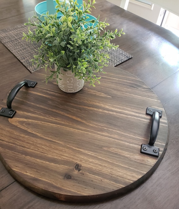 Plain Round Wood Tray