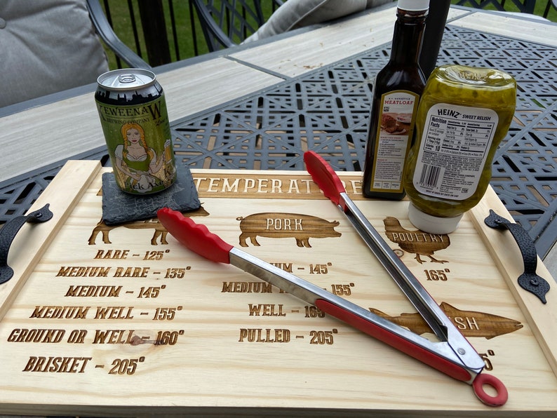 Grill Tray Fathers Day Gift Wood Serving Tray Grilling Etsy