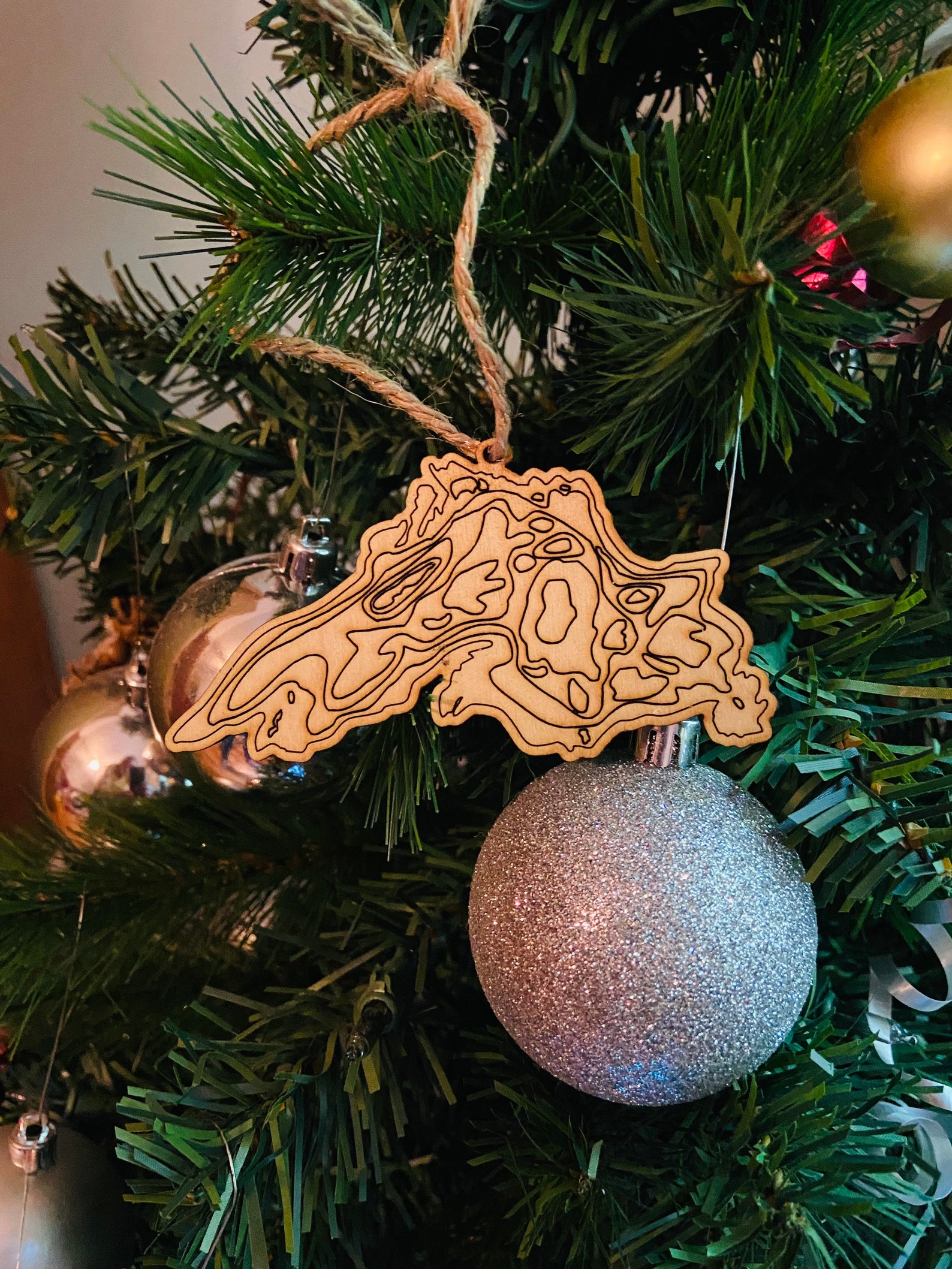 Lake Superior Ornament Great Lakes Christmas Ornament Wood Etsy