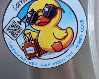 Personalized Cruise Duck Magnet | Cruise Door Magnet | Carnival Cruise Gift | Cruise Duck Hiding Game | Cruise Cabin Decor