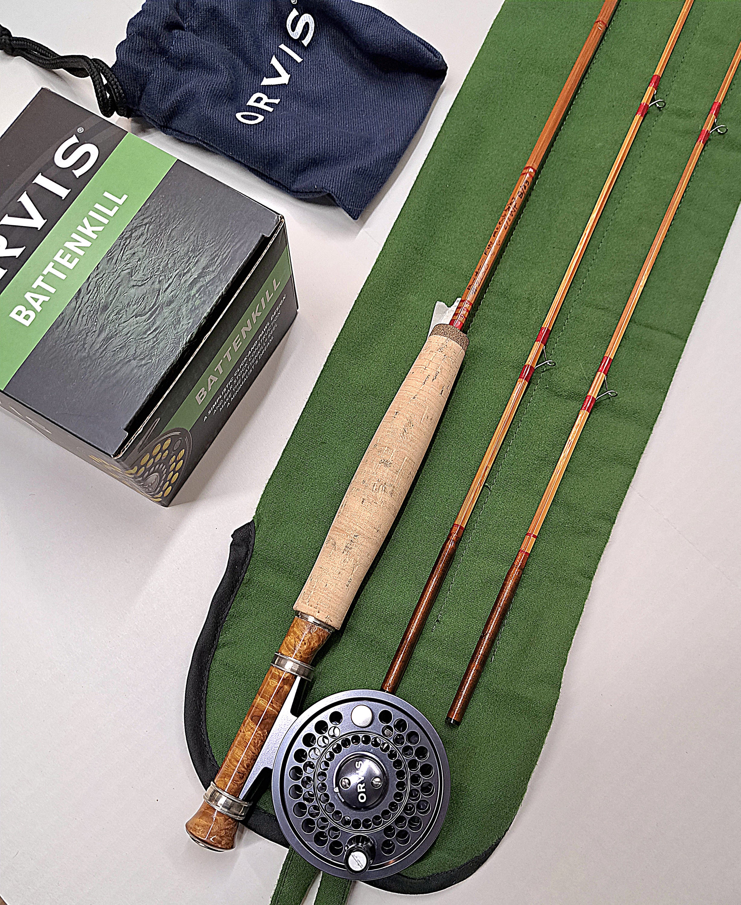 5'6, 2/2, 2/3 Weight Custom Built Small Stream Bamboo Fly Rod W/ New Orvis  Battenkill L Fly Reel and Box -  Canada
