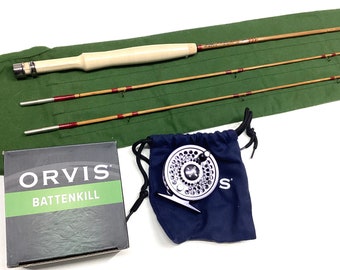 No. 2249 - 5’4”, 2/2, 2 Weight Custom Built Small Stream Bamboo Fly Rod w/ New Orvis Battenkill l Fly Reel