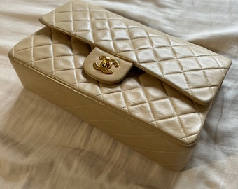 chanel bag gold plated chain