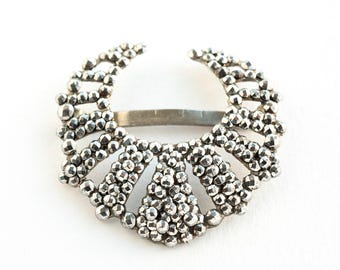 1800s Cut Steel Crescent Slider / Embellishment