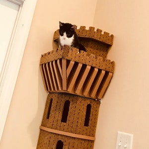 DIY Cat Tower Corner -Plans & Patterns #EtsyDIYweek