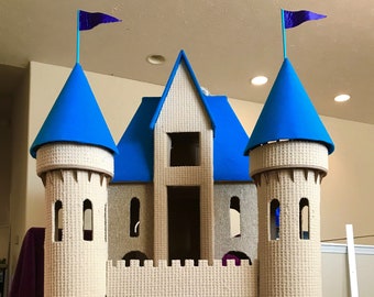 DIY Cat Castle Cardboard Play house **Plans & Patterns** #EtsyDIYweek
