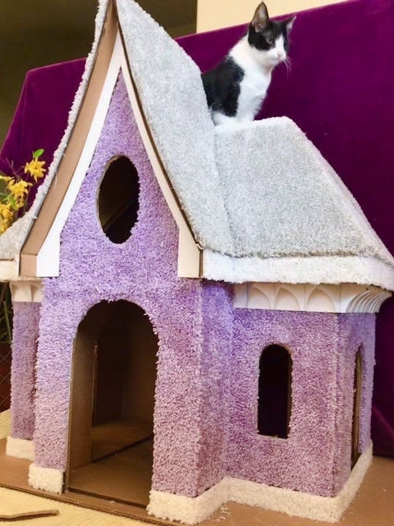 DIY Cat Cottage House Plans &amp; Patterns indoor Cardboard Doll - Etsy Denmark