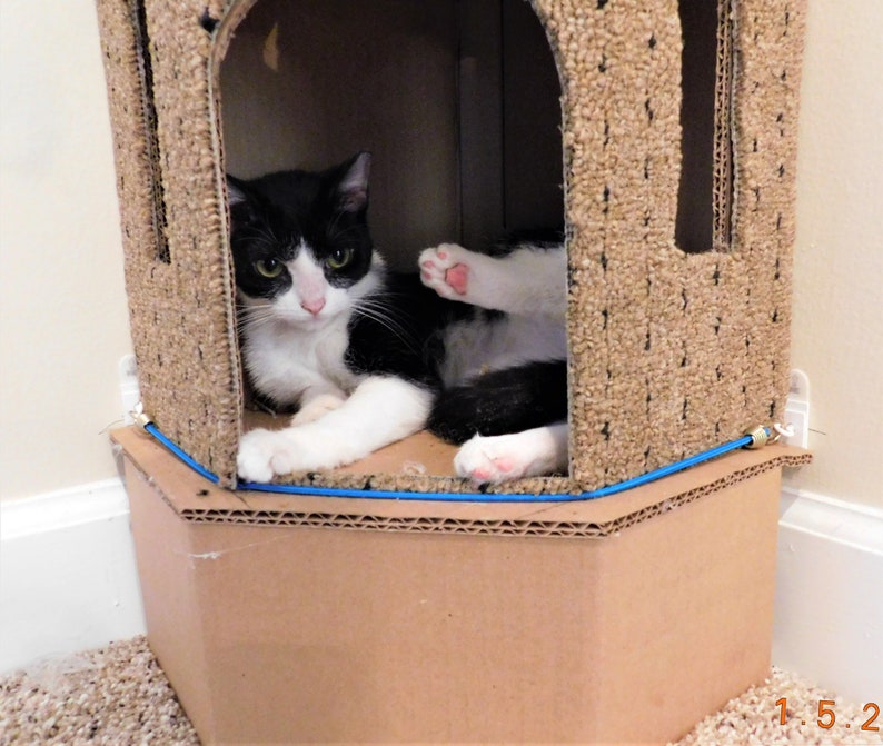 DIY Cat Tower Corner Plans & Patterns Etsy