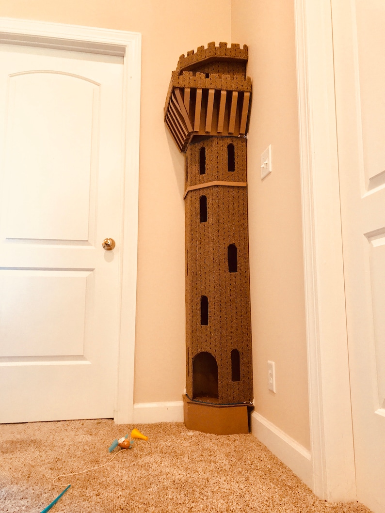 DIY Cat Tower Corner plans & Patterns etsydiyweek Etsy