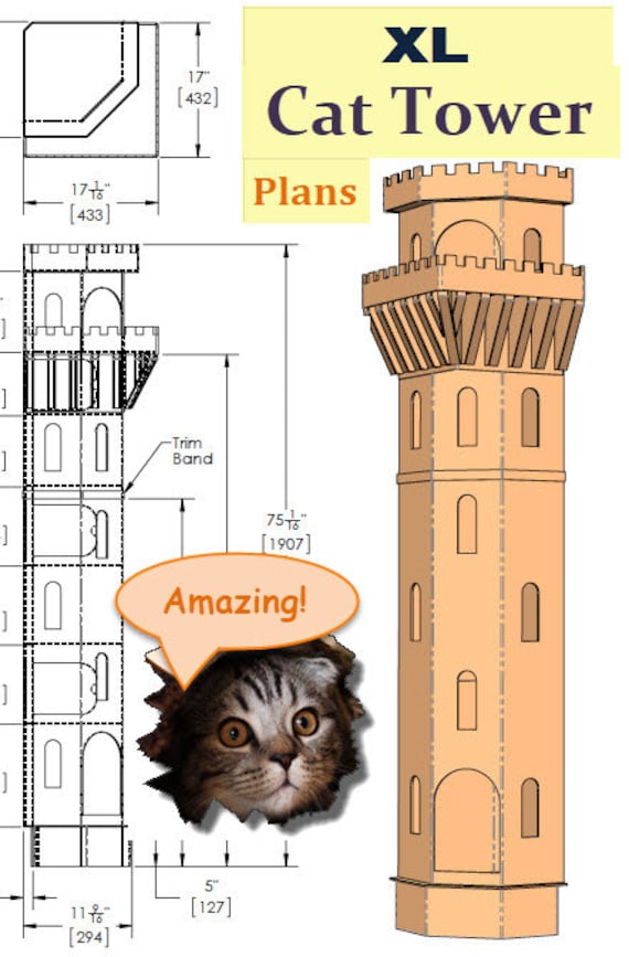 Tower to make for my cats Cat Tower Plans, Cat House Plans, Cat Gym