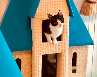 DIY Cat Castle Cardboard Play House **plans Patterns** ”etsy's