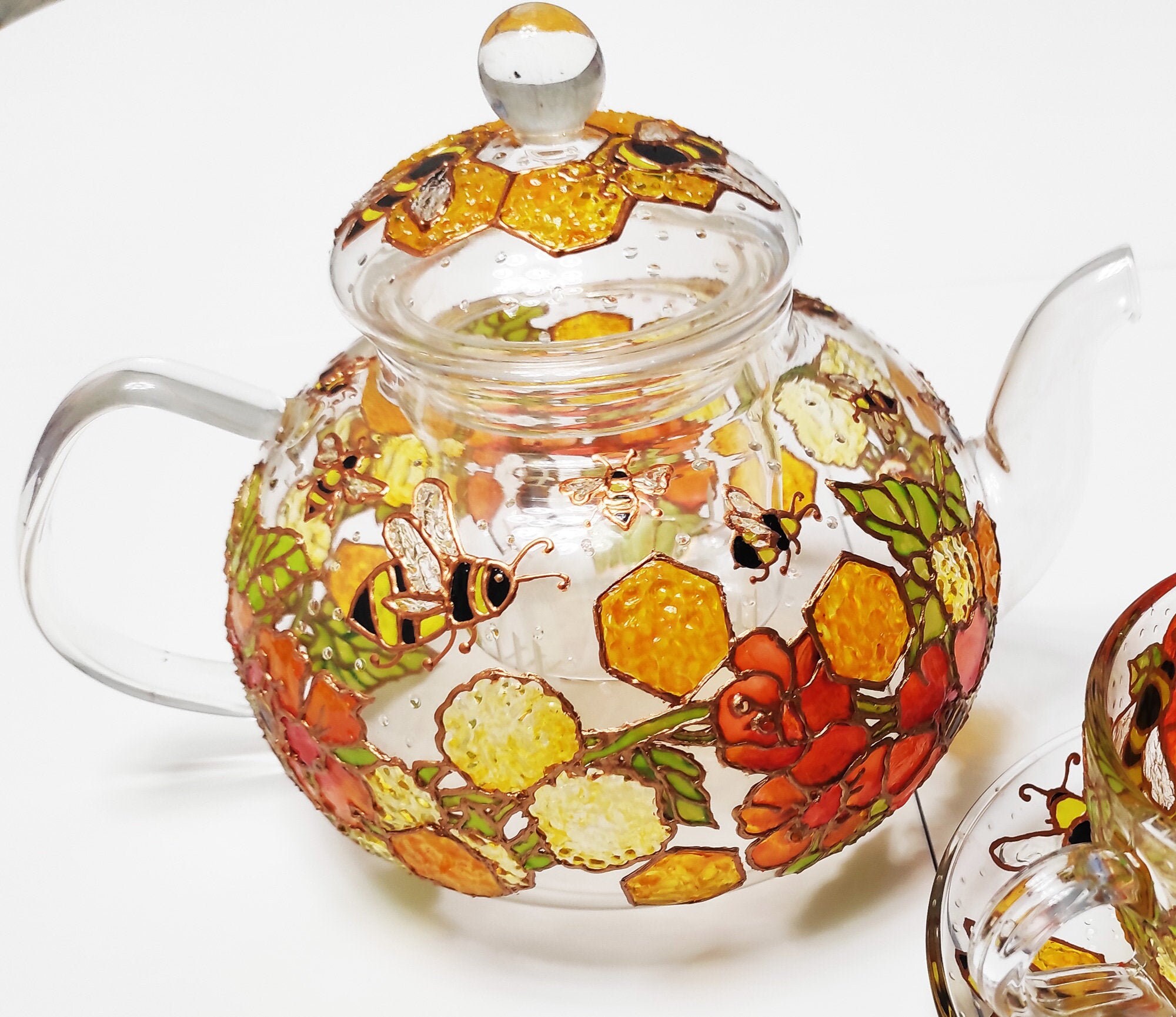 Bee teapot Personalised tea pot Etsy