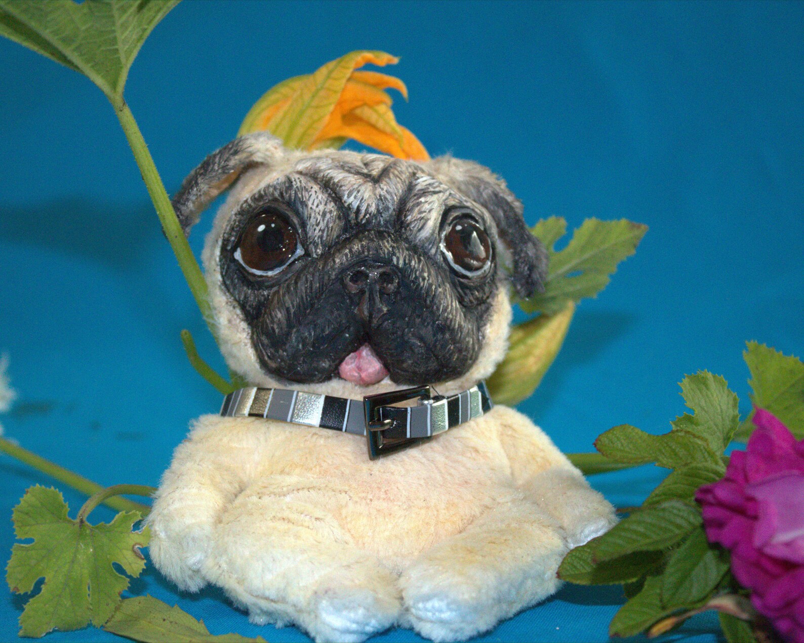Pug dog stuffed animal realistic dog toy pet lover gift Etsy