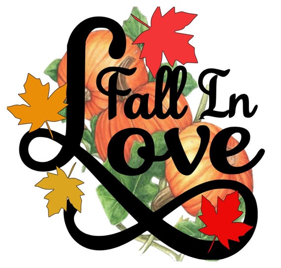 Fall in Love Jpeg and Png for Download Only. - Etsy