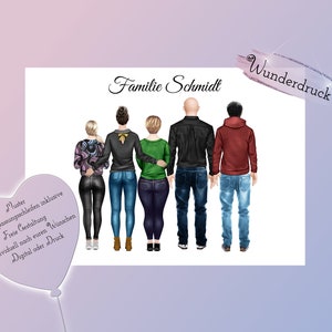 Familienbild personalisiert | Geschenk | Türschild | Wir sind | Individuell | Wunderdruck | Wandbild | F44