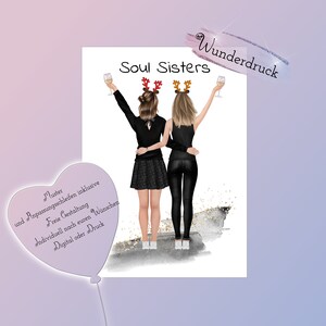 Weihnachtsgeschenk | Beste Freundin | personalisiertes Geschenk | Wunderdruck | Freundinnen | B1