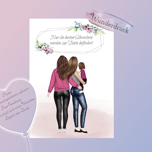 Geschenk Schwester | Patin | Beste Schwester | Beförderung | Taufe | Wunderdruck I Dankeschön I B21