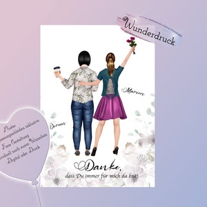 Geburtstagsgeschenk | Personalisiert | Poster | Freundin | Mama | Schwester | Patin | Wunderdruck | Danke | B32