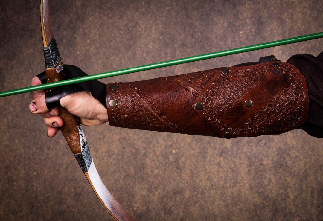 Archery Arm Guards Genuine Leather Armguard Adjustable Forearm Etsy