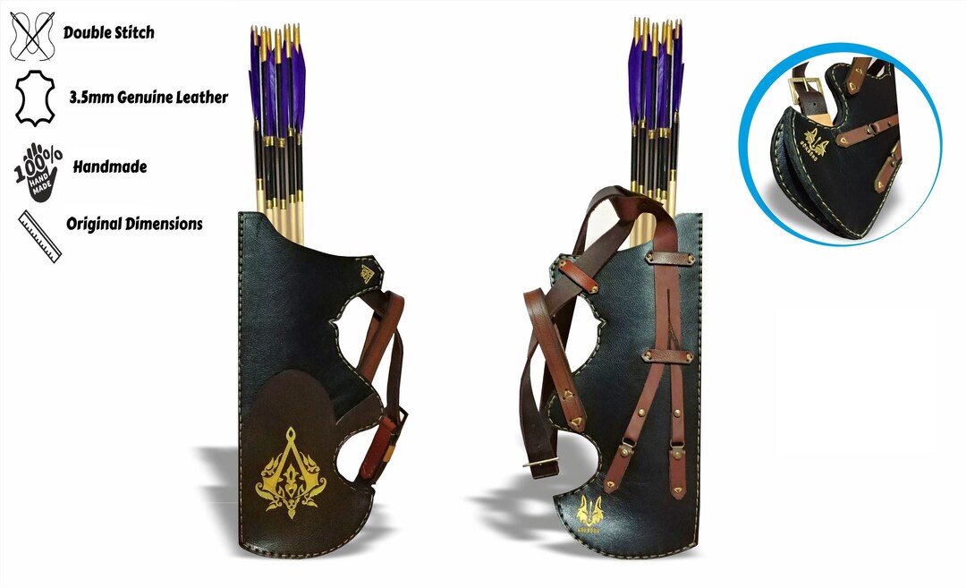 Belt Quiver Traditional Archery Hip Quiver Motifs Ottoman Etsy