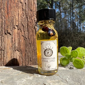 Protection from Evil Oil warding off evil spiritual defense banishment of negativity barrier against harm psychic protection