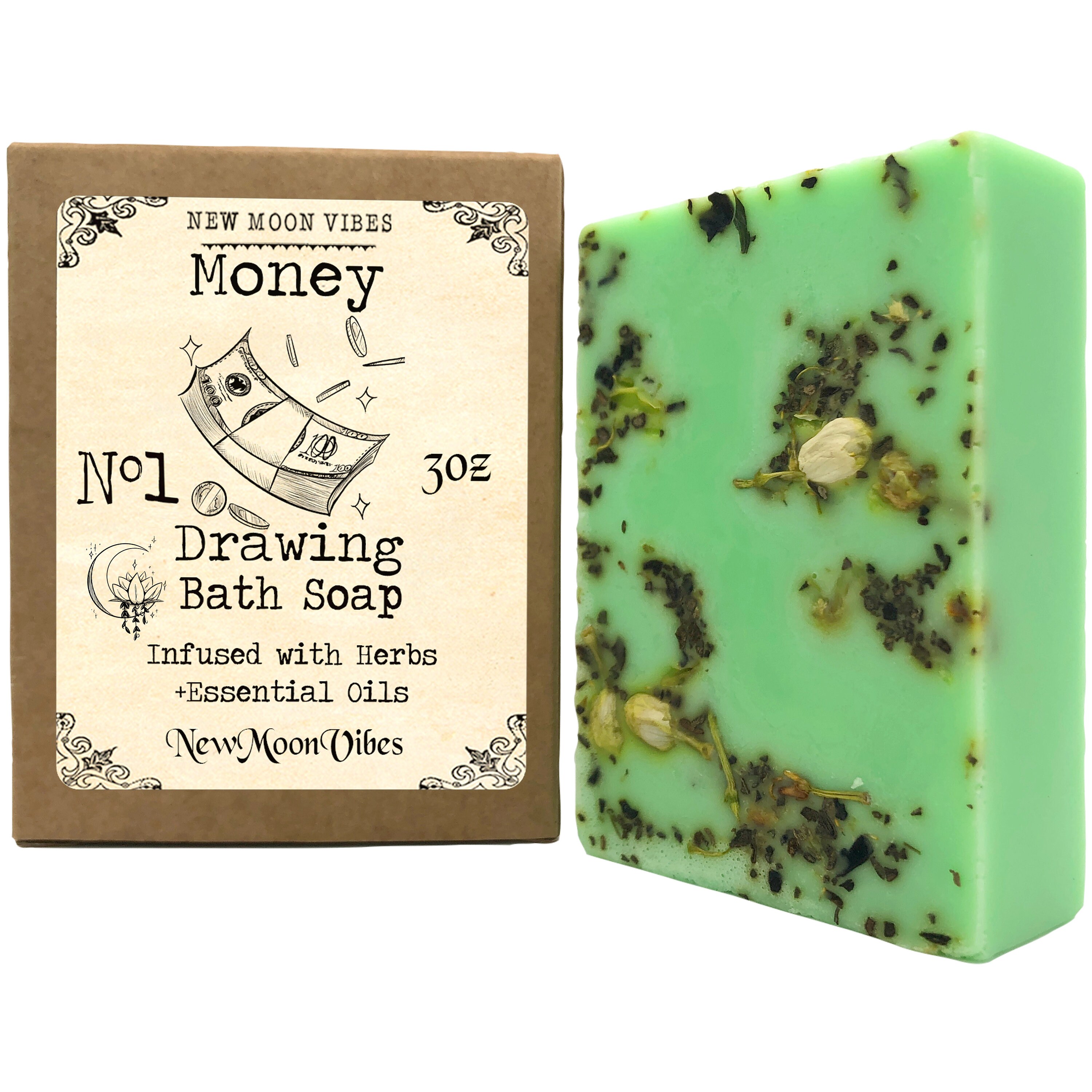  Money Drawing Attraction Spiritual Soap to Cleanse Your Aura  Balance Chakras Fast Luck Highly Scented Herbal Soap Cleansing of the Body  in Spiritual Baths, Remove Negative Energy Spirits & Uncrossing 