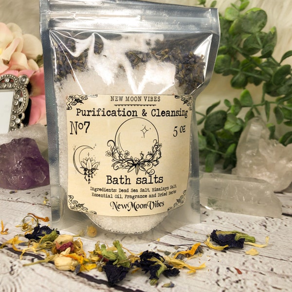 Purification Cleansing Break Spells Remove Negativity Ritual Herbal Bath Salts Smudge Banish Negative Guilt Shame Sadness Grief Break