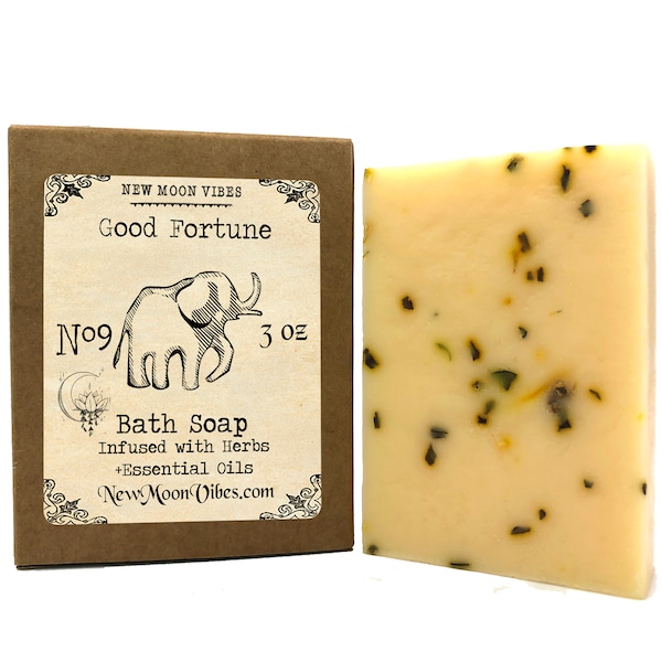 Good Fortune Luck Success Conjure Herbal Soap Bar Ritual Bath Wicca Enhance Intuition Success Confidence Courage Manifest Goals