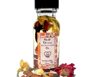 Deadly Attraction Oil Wicca Spell Intention Spiritual for attraction, passion, confidence, influence, bonding, desire, empowerment seduction