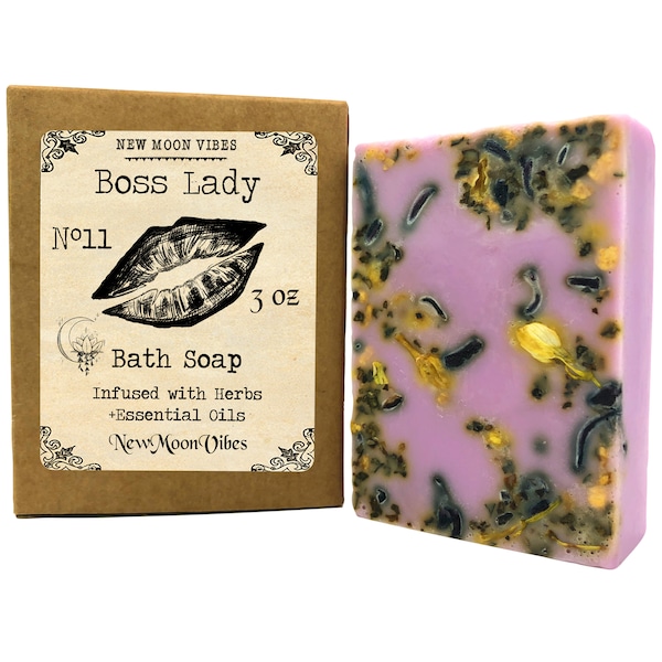 Boss Lady Herbal Soap Bar Magick Spell Women Power Courage Goals Dreams Beauty Love Power Goals Self Love Acceptance Draw New Luck