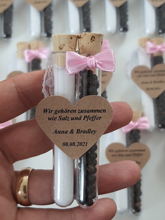 Gastgeschenk Hochzeit Salz und Pfeffer personalisiertes Etsy