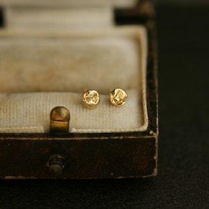Dainty Solid Gold Studs,Organic Studs,18ct gold,organic earrings,raw gold earrings,gold nuggets,dainty gold earrings,recycled gold,raw gold
