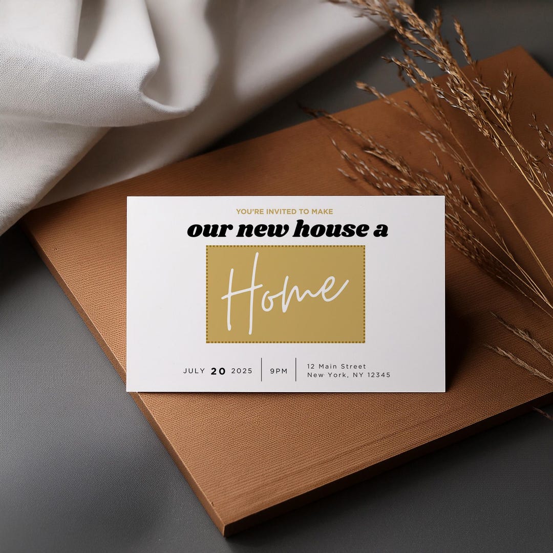 Editable Housewarming Invitation | New Home Invite | Modern Printable ...
