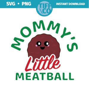 Polpetta della mamma PNG/SVG, Cibo italiano carino per bambini - Bambino italiano, Vestito da festa italiana, Design per maglietta per bambini/neonati