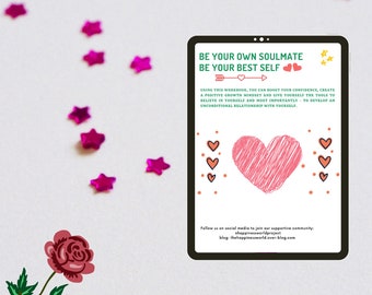 self love workbook | self confidence journal  | Mental Health Self Care