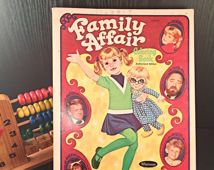 1968 Whitman Coloring Book Family Affair Vintage 64 Pages X 2 Retro TV ...