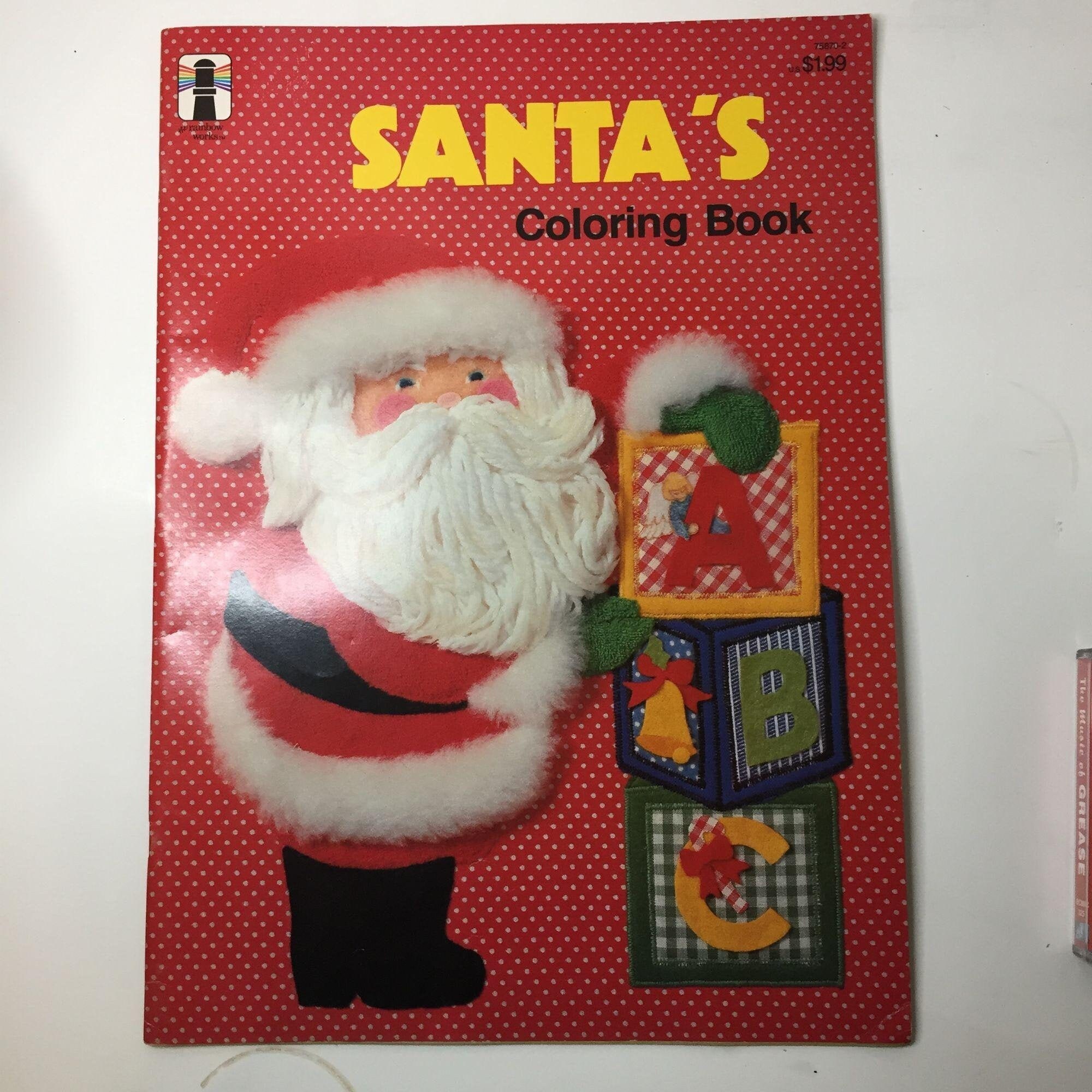 Vintage Christmas Coloring Book 1980 Oversized Big Pages NEW Etsy