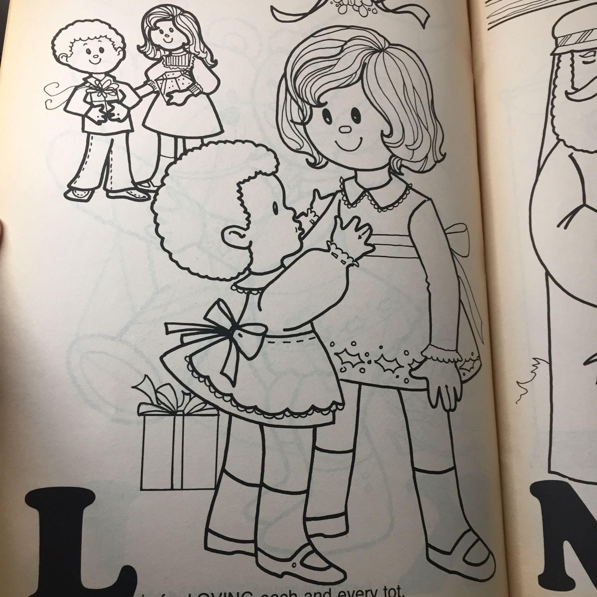 Vintage Christmas Coloring Book 1980 Oversized Big Pages NEW Etsy