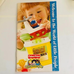 Vintage Little People Advertisement Fisher Price Brochure 2001 Sonya Lee Maggie Michael Sarah Lynn