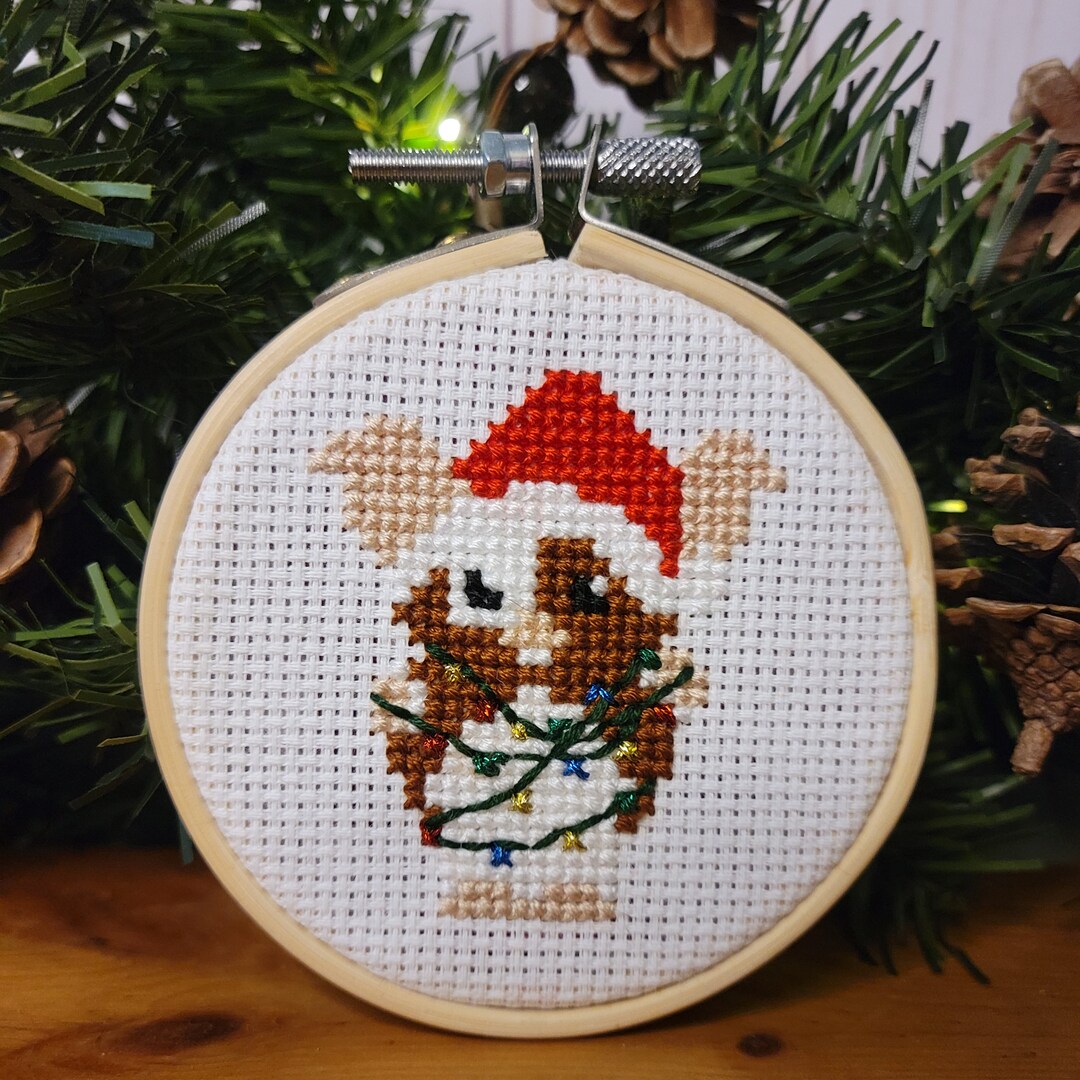 Gizmo With Christmas Lights - Cross Stitch Christmas Ornament Pattern ...