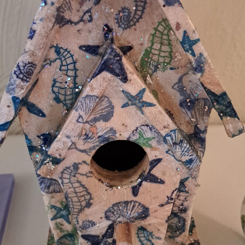Seashell Birdhouse - Etsy