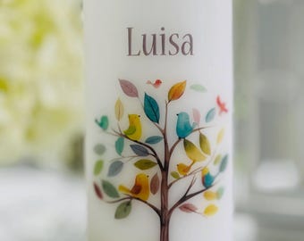 Lebensbaum "Luisa" Taufkerze Baum des Lebens personalisiert (1602_2)