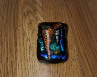 Dichroic glass abstract pendant