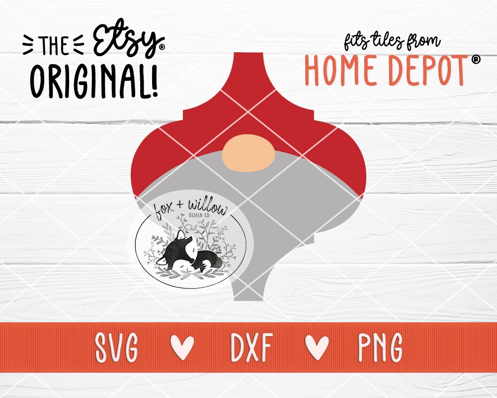 Download Gnome Tile Ornament Svg Tile Christmas Ornament Design Etsy