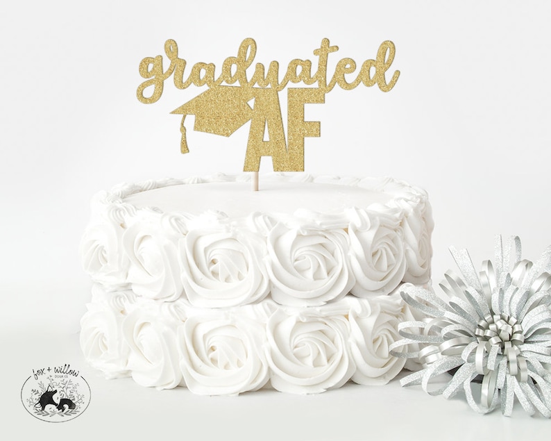 Download Graduated AF Cake Topper SVG Graduation svg Graduate svg | Etsy