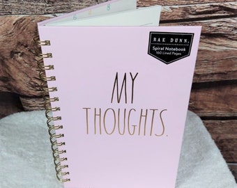 NOTES Rae Dunn Large Hard Cover Spiral Notebook NOTES Rae Dunn Large Hard Cover Spiral Notebook