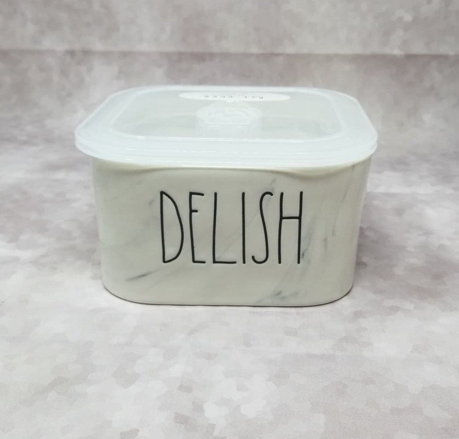Rae Dunn DELISH Container Food Storage W/Lid Unique Rare Etsy